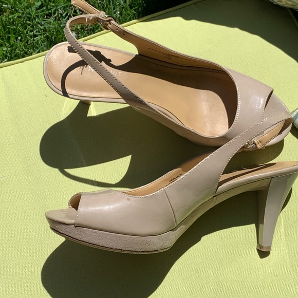 nude heels low heel